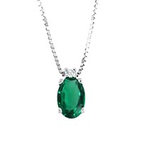 Collier Roman Gioielli Femme in Or blanc Smeraldo 0.52 Ct R198A24N177 - R198A24N177